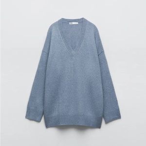 ✨ZARA KNIT V-NECK OVERSIZED SWEATER✨